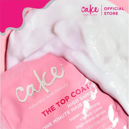 Vista 5 de Cake Beauty The Top Coat - Máscara capilar de alto brillo de un minuto, 1.76 onzas