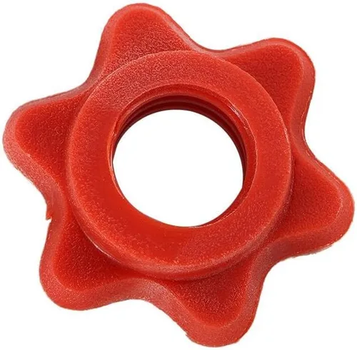 Vista 3 de Kopida Juego de 4 tuercas hexagonales de plástico antideslizante para levantamiento de pesas, 4 unidades, para levantamiento de pesas, ejercicio