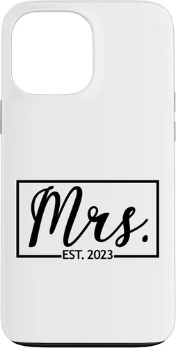 Vista 24 de iPhone 16 Mrs. Est. 2023 Casado luna de miel esposa señor a juego caso de boda