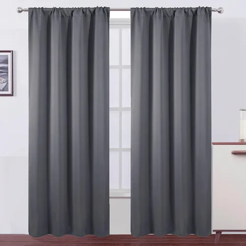 Vista 121 de LEMOMO Cortinas opacas de 42 x 54 pulgadas, juego de 2 paneles de cortinas con aislamiento térmico para oscurecer la habitación