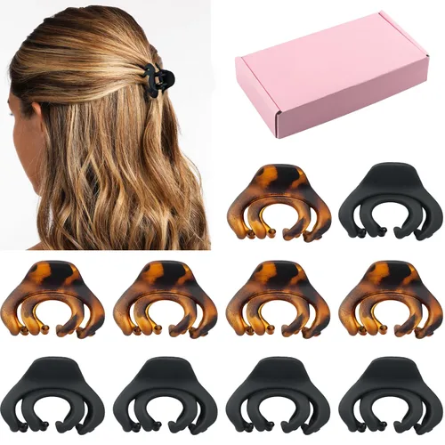 Vista 11 de MAORULU Pinza para el cabello, pinza de pulpo para cabello fino/medio grueso, para mujeres y niñas, 1.5 pulgadas, mini pinzas de mandíbula mate