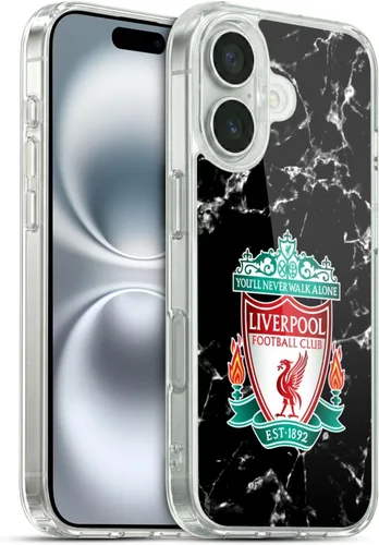 Vista 23 de Oficial LIVERPOOL Football Club 2017/18 Mármol Soft Gel Case para iPhone de Apple 7 Plus/8 PLUS Escudo negro.