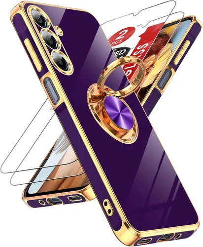 Vista 140 de LeYi Funda para iPhone XR: con Protector de Pantalla de Vidrio Templado [Paquete de 2] Soporte de Anillo Giratorio de 360°, Soporte Magnético