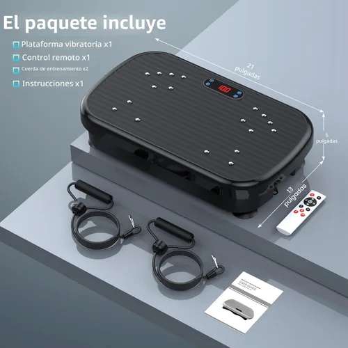 Vista 9 de PUREROYI Vibration Plate Exercise Machine, 180 Speeds Workout Vibrating Plate for Lymphatic Drainage Weight Loss, Whole Body Vibration Platform