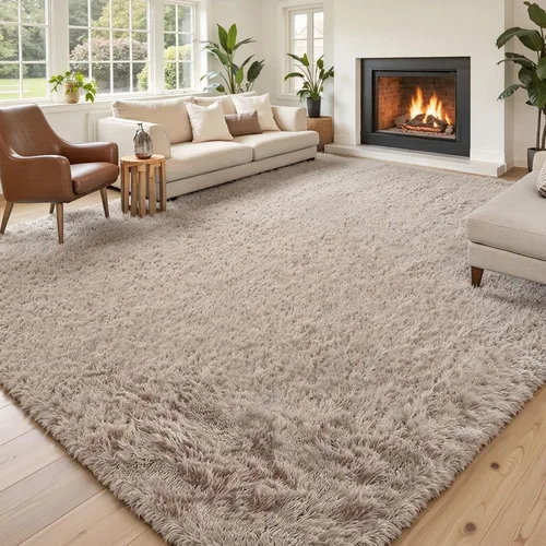 Vista 66 de Alfombras pequeñas de 2 x 3 pies, alfombra negra para dormitorio, alfombra moderna de pelo largo, alfombra pequeña, alfombra de noche esponjosa