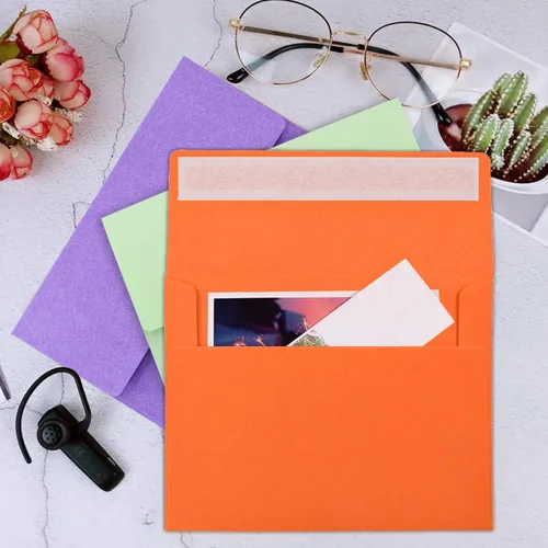 Vista 5 de VANRA Paquete de 150 sobres coloridos para invitaciones, sobres A2 a granel para tarjetas de felicitación de 4.25 x 5.5, invitaciones de boda, fotos