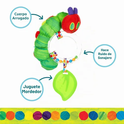 Vista 3 de Mundo de Eric Carle, el sonajero del anillo de oruga muy hambrienta