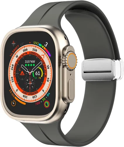 Vista 16 de Banda magnética compatible con Apple Watch de 38mm 40mm 41mm 42mm 44mm 45mm 46mm 49mm, mujeres y hombres, correa deportiva de silicona compatible