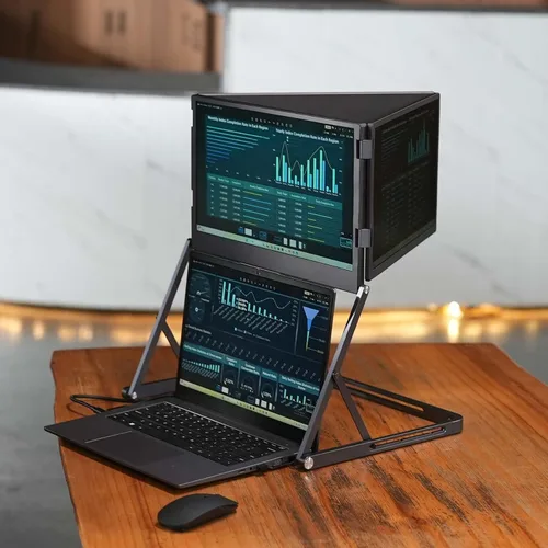 Vista 4 de VSDISPLAY Extensor de pantalla para portátil triple de 14 '' Monitor triple Monitor triple de 14