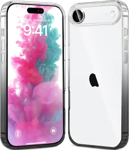 Vista 37 de JJGoo - Funda compatible con iPhone 17 Pro, funda transparente a prueba de golpes, funda protectora delgada con parte trasera de policarbonato duro