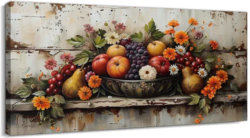 Vista 35 de TIMUBA Decoración de pared de cocina de granja, arte de pared de cocina con texto en inglés "Bless This Home and All Who Enter Kitchen Blessing