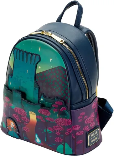 Vista 4 de Loungefly Disney Brave Princess Castle Series - Bolso de hombro con doble correa para mujer, Multi, talla única