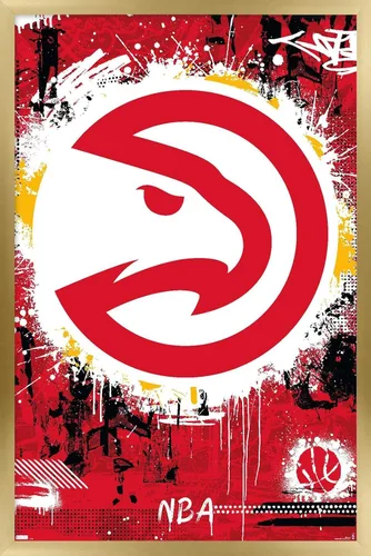 Vista 17 de Trends International NBA Atlanta Hawks - Póster de pared con logotipo Maximalist 23