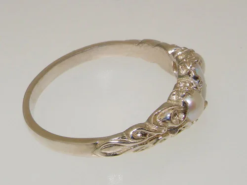 Vista 5 de Anillo de plata de ley 925 auténtico ópalo y perlas cultivadas para mujer