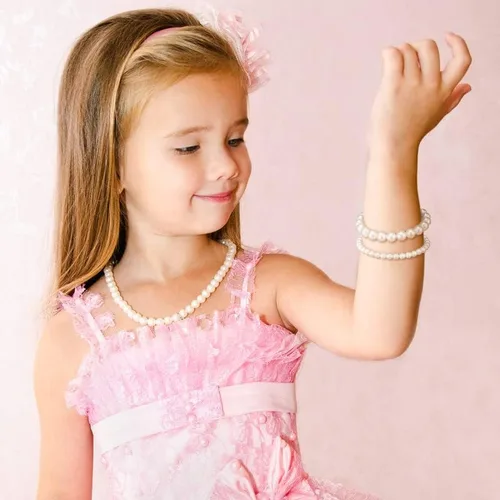 Vista 3 de Glenmal 30 pulseras de perlas para mujer, para boda, a granel, pulsera de perlas de imitación para novia, pulsera elástica elástica para damas