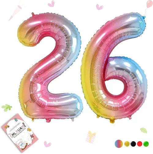 Vista 219 de Globos grandes de 40 pulgadas de números del 0 al 9, globos numéricos para decoración de fiesta de cumpleaños, globos de helio de aluminio