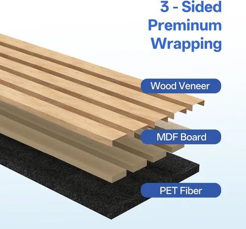 Vista 4 de PIWA Paneles de pared acústicos Muestras absorbentes de sonido 5pcs