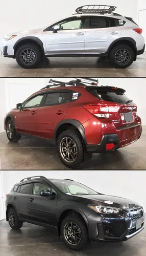Vista 3 de Deflector de protección contra la lluvia de humo premium compatible con Subaru Crosstrek 2018-2023 e Impreza 2017-2023 5 puertas Hatchback