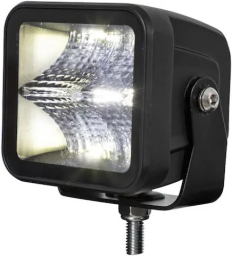 Vista 5 de Buyers Products 1492236 - Luz de inundación LED ultra brillante sin bordes, de 3 pulgadas de ancho, lente cuadrada, luz de punto/niebla para barra