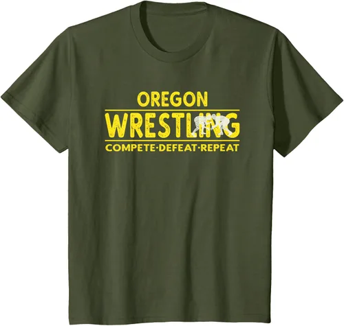 Vista 14 de Oregon Wrestling - Camiseta para competir, derrota, repetir