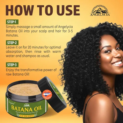 Vista 4 de ANGELYCIA Aceite de batana crudo para el crecimiento del cabello y estimulador del cuero cabelludo - Aceite para el cabello 100% puro de Honduras