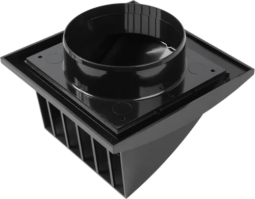 Vista 7 de Repa Market Campana de ventilación negra de 4 pulgadas para secadora, cubierta de conducto para paredes, capucha de protección de plástico ABS