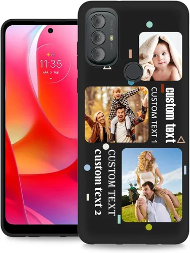Vista 17 de Funda personalizada para Motorola Moto G Play 2023 con nombre de foto y texto – Funda suave y fina para Moto GPlay 2023 (negra) de 6.5 pulgadas