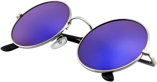 Vista 3 de Lentes de sol de inspiración retro para hombre y mujer, lentes de colores retro