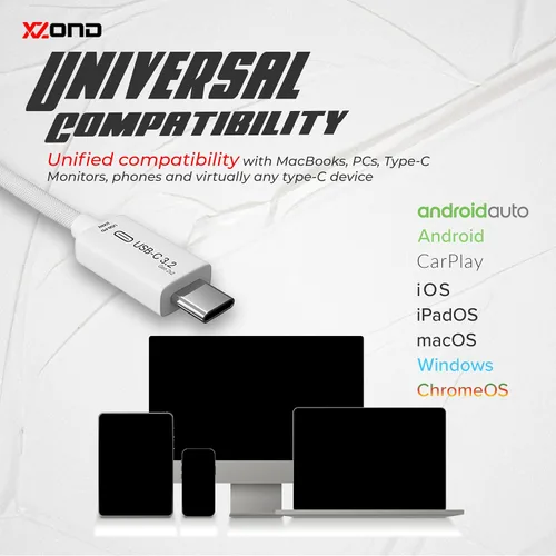 Vista 5 de Cable USB C a C 3.2 Gen 2x2 - Transferencia de datos de 20 Gbps - Video de monitor HDR 4K 60Hz - Carga PD de 100 W - Compatible con Thunderbolt