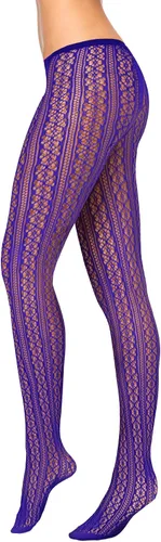 Vista 4 de 6 pares de medias de red para mujer, medias altas elásticas para fiesta de Halloween