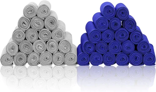 Vista 11 de Paquete de 40 toallas de enfriamiento de 40 x 12 pulgadas, toallas frescas a granel de 5.64 oz/m², suaves, transpirables, superabsorbentes, toalla