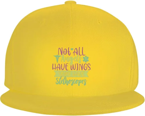 Vista 2 de Not All Angel Have Wings Some Have Stethoscpes Hat Adjustable Funny Fashion Baseball Cap for Men Women