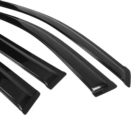 Vista 9 de IKON MOTORSPORTS - Visera de ventana compatible con Toyota Sienna XL20 2004-2010, estilo delgado, acrílico, tintado humo, lluvia, protección contra