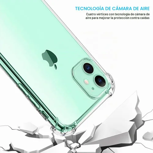 Vista 3 de Funda transparente para iPhone 11 con protector de pantalla Paquete 2 en 1 Doble protección – Incluye 2 protectores de vidrio templado de dureza