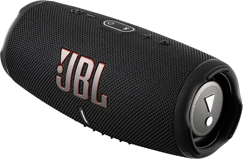 Vista 4 de JBL Altavoz Bluetooth inalámbrico Charge 5 (negro) Audio resistente al agua IP67 para exteriores con graves profundos y tiempo de reproducción