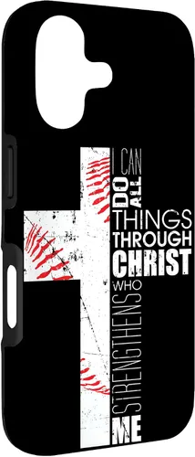 Vista 3 de Fundas de teléfono de béisbol para adolescentes y niños, entrenadores, cristianos, cruz, regalos para iPhone 17