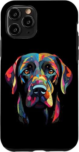 Vista 29 de Labrador Retriever - Carcasa para iPhone 17, diseño de cara de perro, color negro