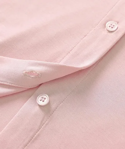 Vista 7 de Latuza Conjunto de camisón y bata de viscosa para mujer con botones delanteros