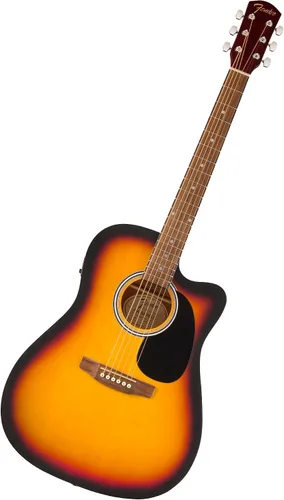 Vista 8 de FA-25CE Dreadnought, diapasón de nogal, golpeador negro, negro Black