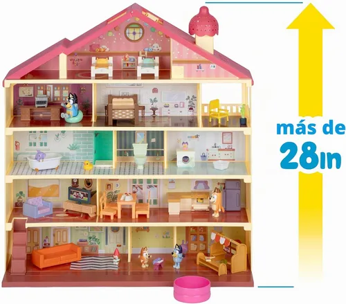 Vista 3 de Bluey Light and Surprise Heeler House, 28 pulgadas de alto, juguete