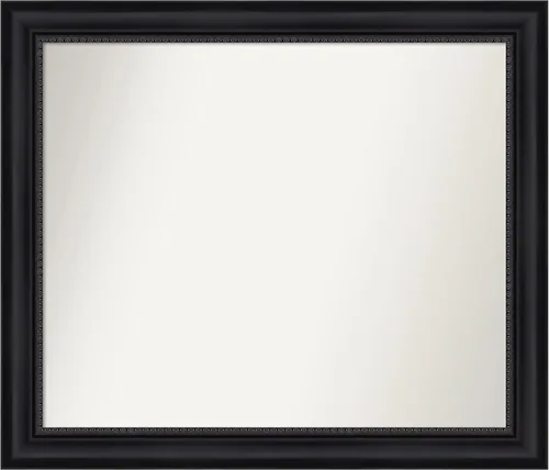 Vista 264 de Amanti Art Espejo personalizado, espejo de baño negro Astor, espejo de pared o espejo de tocador de baño sobre el fregadero (25 x 25 pulgadas)