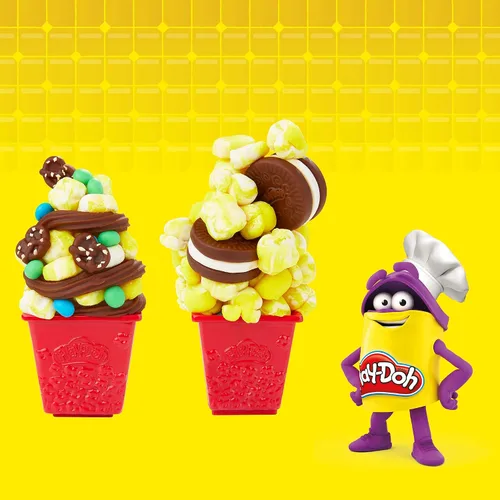 Vista 7 de Play-Doh Kitchen Creations - Juego de alimentos para fiesta de palomitas de maíz con 6 latas no tóxicas