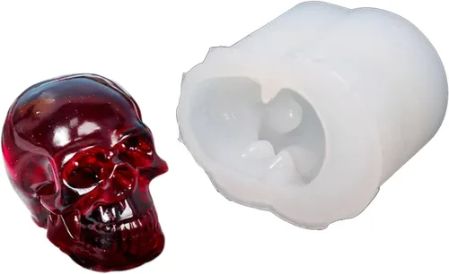 Vista 9 de Molde de resina DIY Artesanía Pulsera Colgante Molde de Silicona Hecho a Mano Cráneo para Cabeza para Llavero Molde de Fundición de Resina Artesanía
