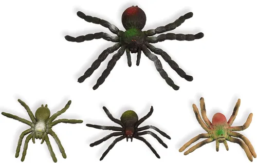 Vista 8 de BOHS - Araña jiggly de goma, elástica y apretada, realista, grande, suave, elástica, juguete blando de Halloween, chinches de broma, 5.5 pulgadas