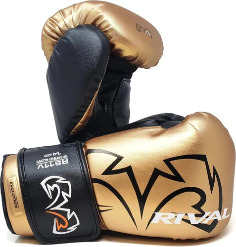 Vista 6 de Guantes de boxeo RIVAL RS11V Evolution para sparring, acolchado extra grueso de 5 cm, sistema V-Strap Wrist Lock 2, compartimento para manos grande