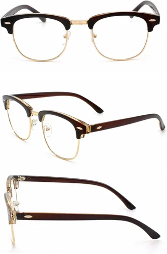 Vista 2 de BEISON Gafas de nerd con montura para hombre y mujer