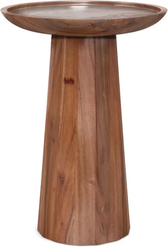 Vista 10 de SIMPLIHOME Dayton - Mesa auxiliar redonda contemporánea de madera maciza de mango de 13 pulgadas de ancho en negro, completamente ensamblada