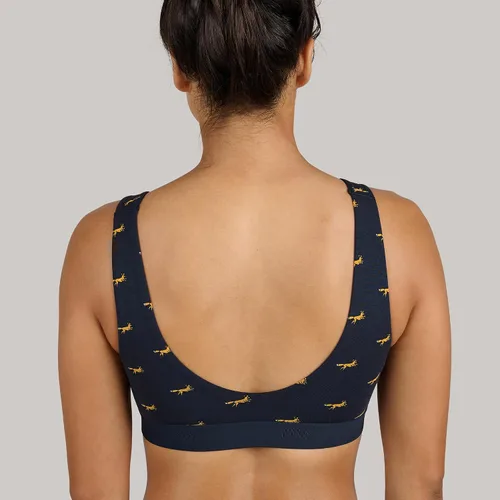 Vista 7 de MeUndies Bralette para mujer Brasier elástico de algodón con cuello en U Tela exclusiva de Tienda