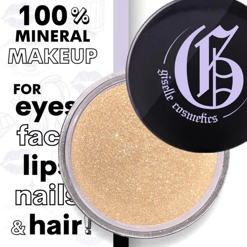Vista 6 de Vanilla Mineral Loose Eye Shadow: Sombra de ojos en crema orgánica, no tóxica y natural para maquillaje de ojos. Paleta de sombra de ojos brillante