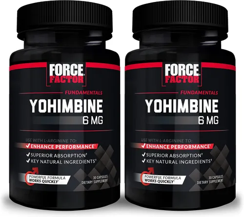 Vista 9 de Force Factor Suplemento de yohimbina para hombres, extracto de corteza de yohimbe con absorción superior para mejorar el rendimiento, pastillas
